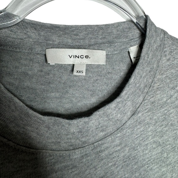 Vince | Short Sleeve Tie-Waist Dress Heather Gray XXS - Picture 4 of 7
